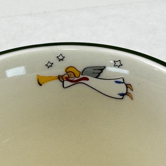 Vtg Set of 2 Pfaltzgraff Snow Village Christmas Farmhouse Coffee Mug Saucer Set - Picture 2 of 16